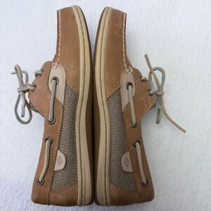 Sperry Bluefish 2-Eye Womens Boat Shoes Linen Multi Leather STS95589 Size 8